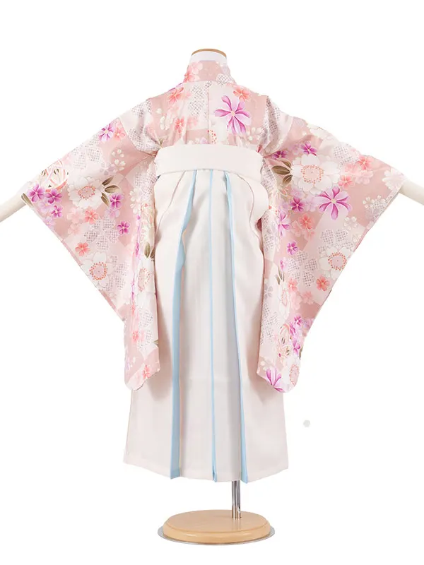 女児袴レンタル（5歳女の子） くすみピンク 桜鞠 A291