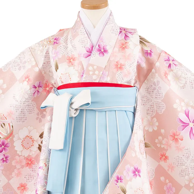 女児袴レンタル（7歳女の子） くすみピンク 桜鞠 A311