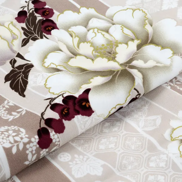 卒業袴レンタル043 ﾋﾟﾝｸﾍﾞｰｼﾞｭ 芍薬 ﾍﾞｰｼﾞｭｼﾞｬｶﾞｰﾄﾞ袴