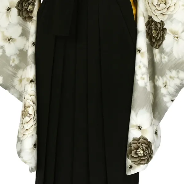 卒業袴レンタル 046 ｸﾞﾚｰｼﾞｭ 芍薬 黒袴