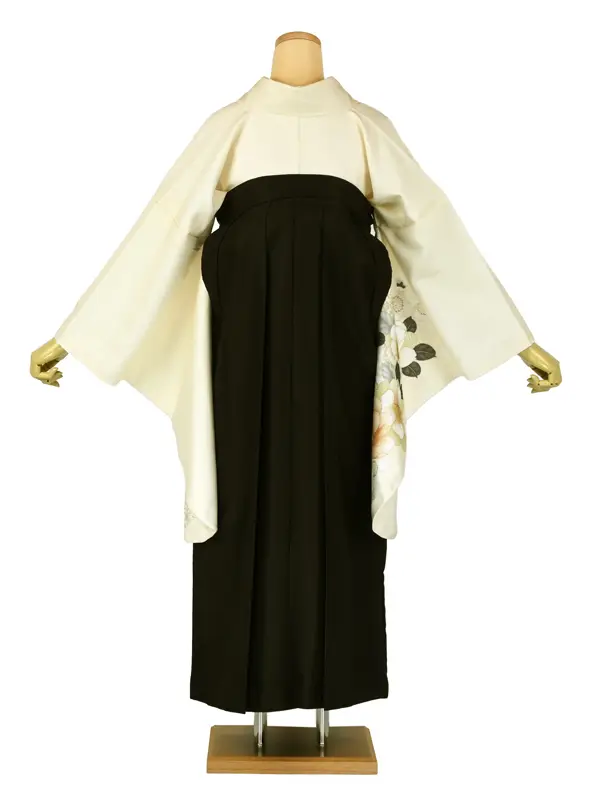 卒業袴レンタルn091 椿 ｱｲﾎﾞﾘｰ ﾁｬｺｰﾙｸﾞﾚｰ袴