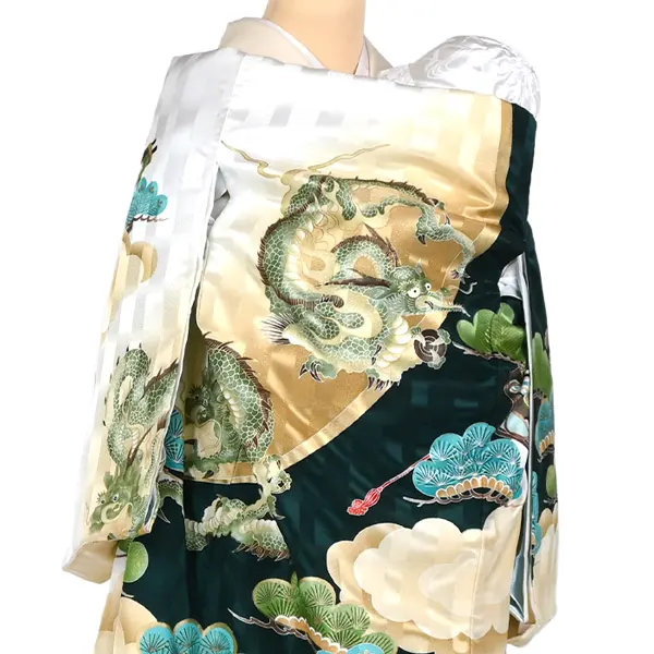 男の子産着 レンタル お宮参り 深緑 龍