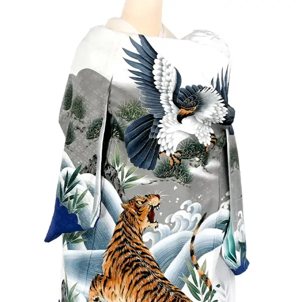 男の子産着 レンタル お宮参り  鷹 虎 白 青