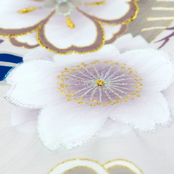 男の子産着レンタルお宮参り ﾍﾞｰｼﾞｭ 鞠 桜 菊 疋田 金刺繍