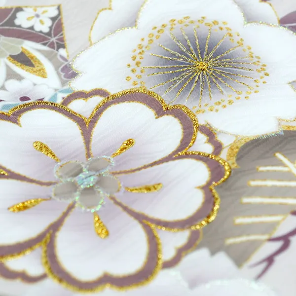 男の子産着レンタルお宮参り ﾍﾞｰｼﾞｭ 鞠 桜 菊 疋田 金刺繍