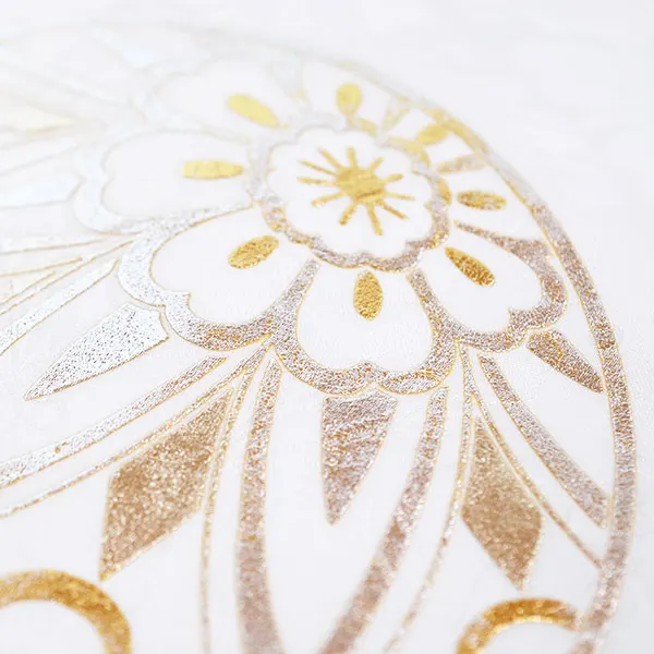 男の子産着 正絹 レンタルお宮参り白 毬 金刺繍 桜