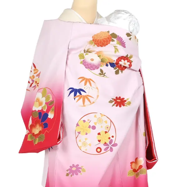 女の子産着 レンタル 式部クラシック お宮参り ﾋﾟﾝｸ ｸﾞﾗﾃﾞｰｼｮﾝ