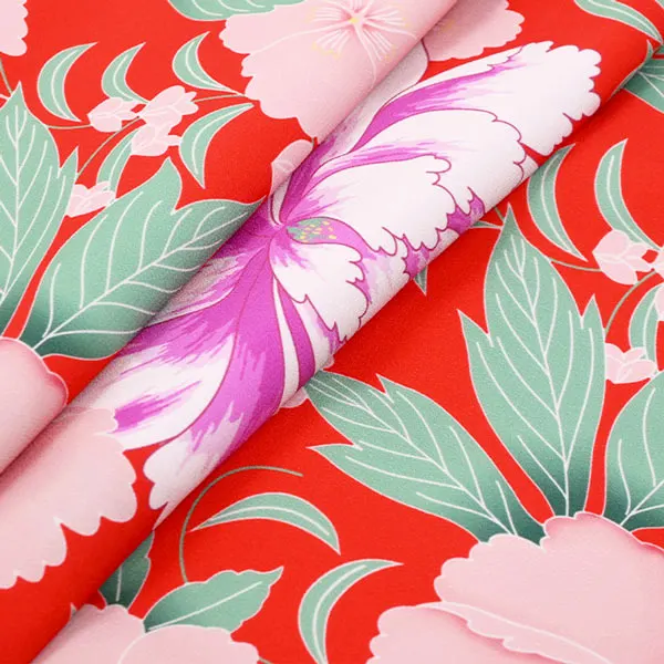 女の子産着 レンタル 式部クラシック お宮参り 赤 大花