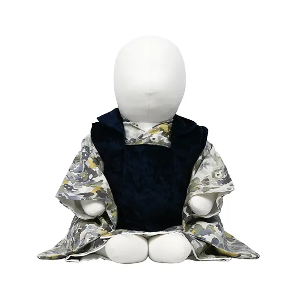 男児ベビー (100日～)ﾈｲﾋﾞｰﾍﾞﾙﾍﾞｯﾄ青/ぼかし花うす色ｾﾊﾟﾚｰﾄ