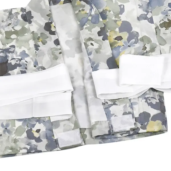 男児ベビー (100日～) 刺繍風 からし/ぼかし花 うす色 ｾﾊﾟﾚｰﾄ