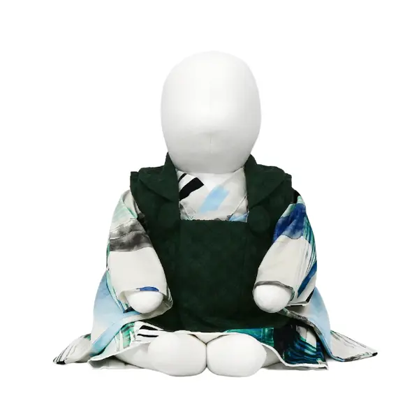 男児 ベビー(100日～) 刺繍風 緑/ 水彩色 青 緑 ｾﾊﾟﾚｰﾄ