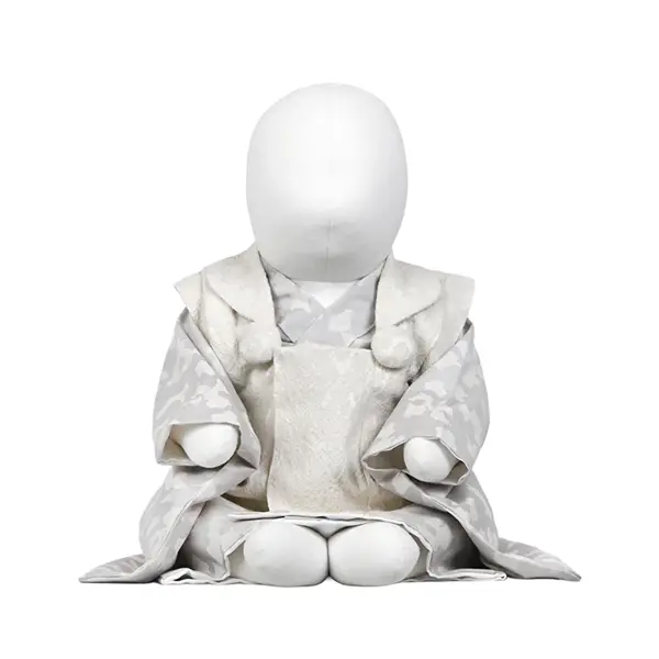 男児ベビー (100日～)オフ白ﾚｰｽ調/薄ｸﾞﾚｰ白アニマル柄 ｾﾊﾟﾚｰﾄ