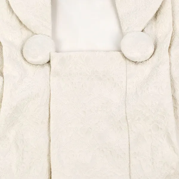 男児ベビー (100日～)オフ白ﾚｰｽ調/薄ｸﾞﾚｰ白アニマル柄 ｾﾊﾟﾚｰﾄ