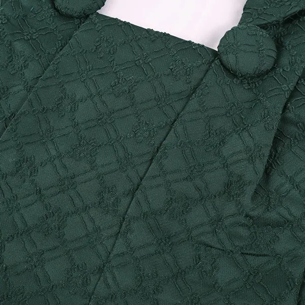 男児 ベビー(100日～) 刺繍風 緑/ 白ﾍﾞｰｼﾞｭ平筆模様 ｾﾊﾟﾚｰﾄ