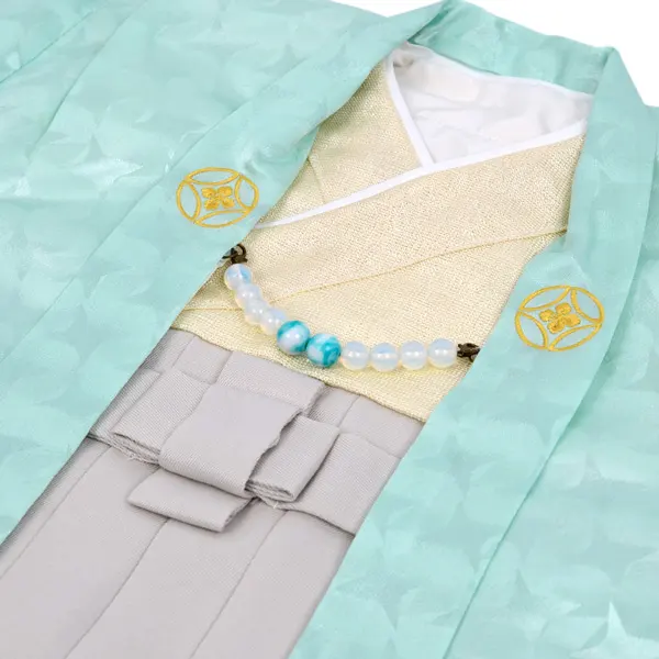 男児 (100日～) ベビー着物 076 羽織袴  一体型