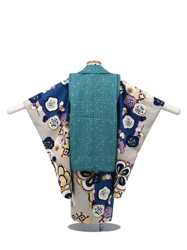 七五三 3歳被布 ﾚﾝﾀﾙ ﾀｰｺｲｽﾞ/ベージュ 麻の葉