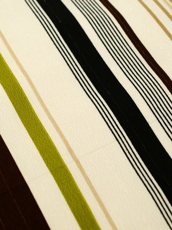 かんたん七五三 5歳男袴 ﾍﾞｰｼﾞｭ/緑 縞 無地袴