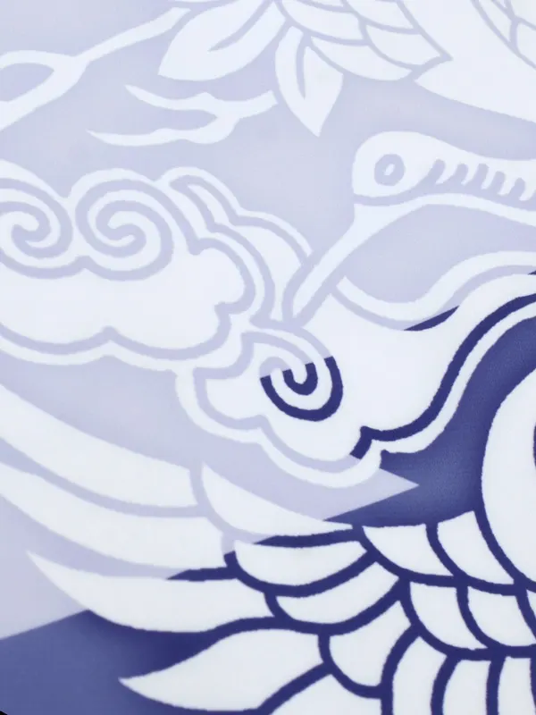 かんたん七五三 5歳男袴 薄群青色 鶴 竹 葵