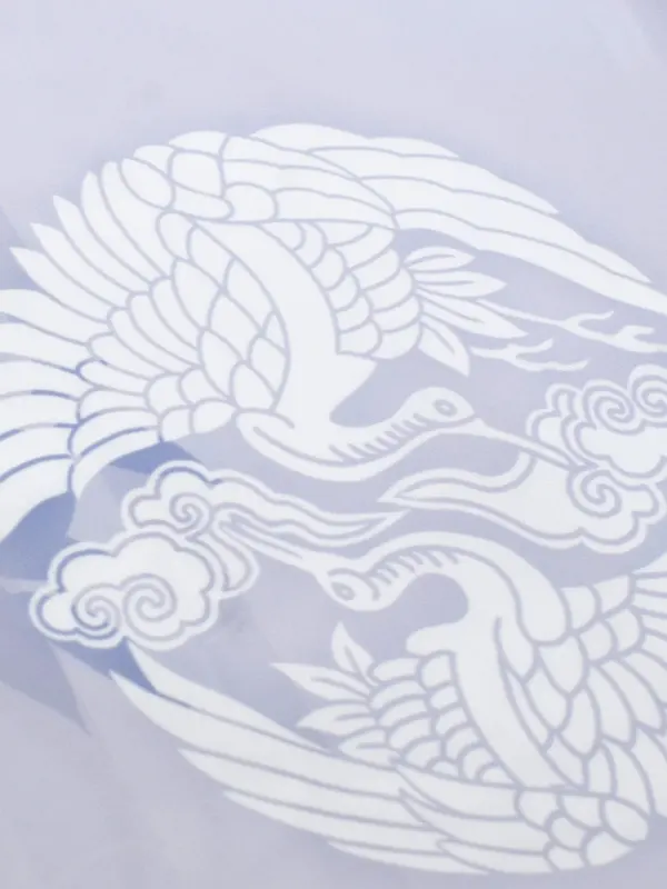 かんたん七五三 5歳男袴 薄群青色 鶴 竹 葵