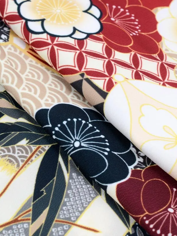 かんたん七五三5歳男袴 ｱｲﾎﾞﾘｰ/赤ｱｼﾝﾒﾄﾘｰｶﾗｰ 梅 ｺﾞｰﾙﾄﾞ袴