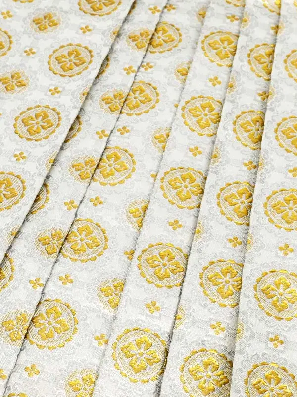 かんたん七五三5歳男袴 黄 緑 青 兜 刺繍 疋田/丸文様袴