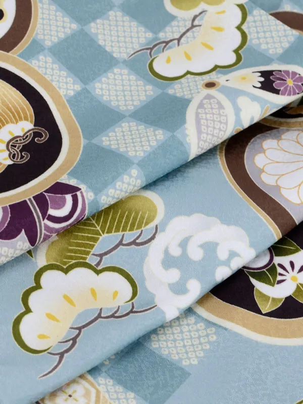 七五三 3歳被布 ﾚﾝﾀﾙ 兜 ｱｲﾎﾞﾘｰ/ 古典縁起柄