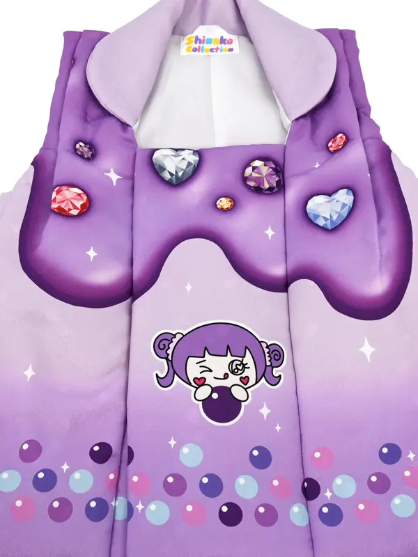 七五三 女児 3歳 レンタル shinako 紫 しなこ ユニコーン リボン