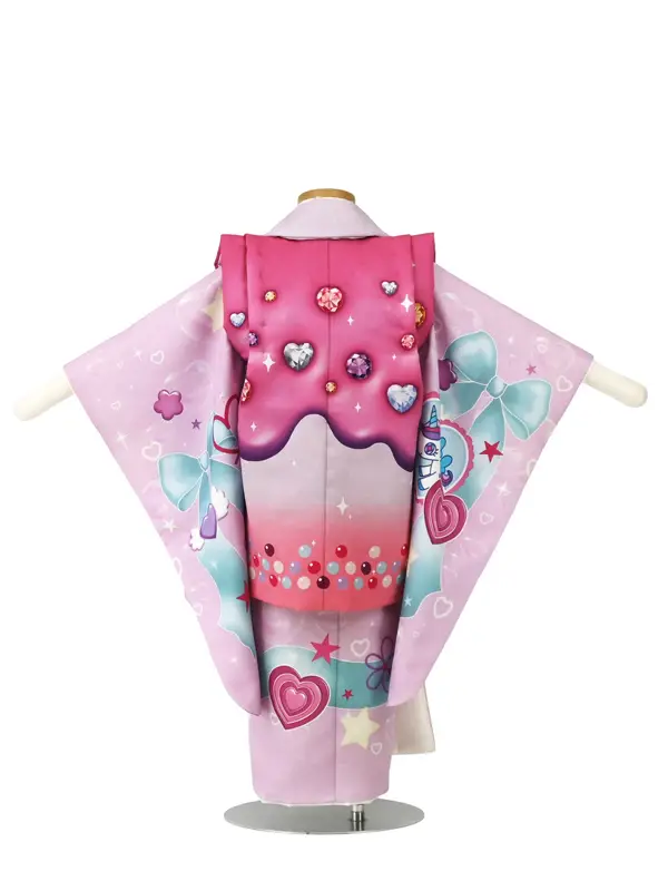 七五三 女児 3歳 レンタル shinako ピンク しなこ ユニコーン リボン