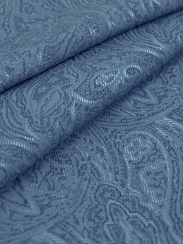 かんたん着付 卒業式袴 小学男子 027 くすみブルー ペイズリー風 カーキ袴