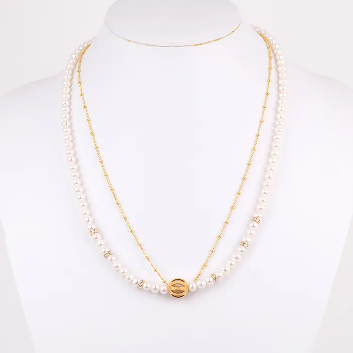 淡水真珠(5.5-6mm) ｺﾞｰﾙﾄﾞﾃﾞｻﾞｲﾝNE 029