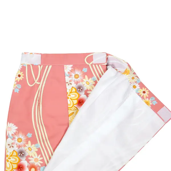 女児(100日～) 刺繍風 からし色 / ｻｰﾓﾝﾋﾟﾝｸ薬玉 ｾﾊﾟﾚｰﾄ