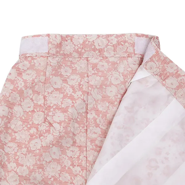 女児(100日～) 白/ﾋﾟﾝｸ ﾚｰｽ 薔薇 ｾﾊﾟﾚｰﾄ