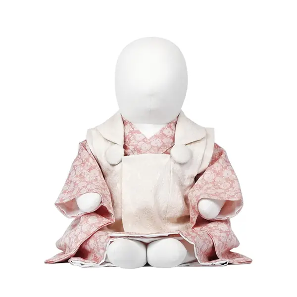 ベビー女児(100日～)ｵﾌ白 / ﾋﾟﾝｸ ﾚｰｽ 薔薇 ｾﾊﾟﾚｰﾄ