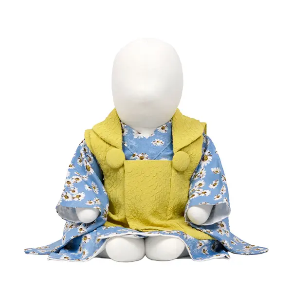 女児(100日～)ﾚﾓﾝｲｴﾛｰ/白ﾍﾞｰｼﾞｭ ﾏｰｶﾞﾚｯﾄ小花ｾﾊﾟﾚｰﾄ