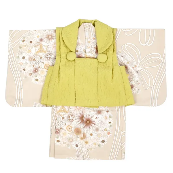 女児(100日～) ﾚﾓﾝｲｴﾛｰ / ﾍﾞｰｼﾞｭ 花薬玉 ｾﾊﾟﾚｰﾄ