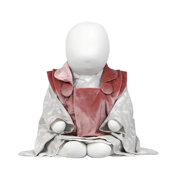 女児ベビー(100日～)ﾍﾞﾛｱ地ｺｰﾗﾙﾋﾟﾝｸ/薄ｸﾞﾚｰ白アニマル柄ｾﾊﾟ