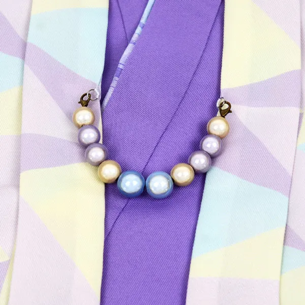 男児(1歳前後)ﾍﾞﾋﾞｰ着物062羽織袴 ｽﾐﾚ色幾何学模様黒袴 ｾﾊﾟﾚｰﾄ