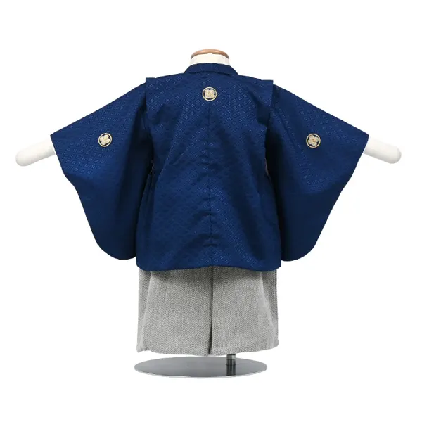 男児1歳前後ﾍﾞﾋﾞｰ065羽織袴紋付 ﾈｲﾋﾞｰ ﾂｲｰﾄﾞ調袴 ｾﾊﾟﾚｰﾄ