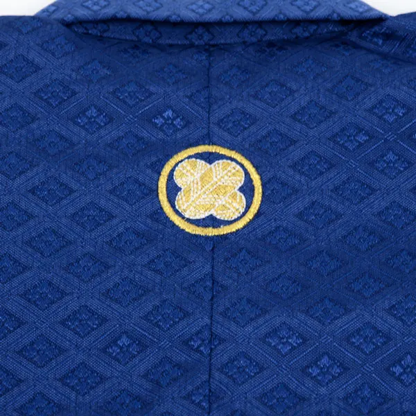 男児(1歳前後) ベビー着物 102 羽織袴 ネイビー紺紋付 茶袴 セパレート