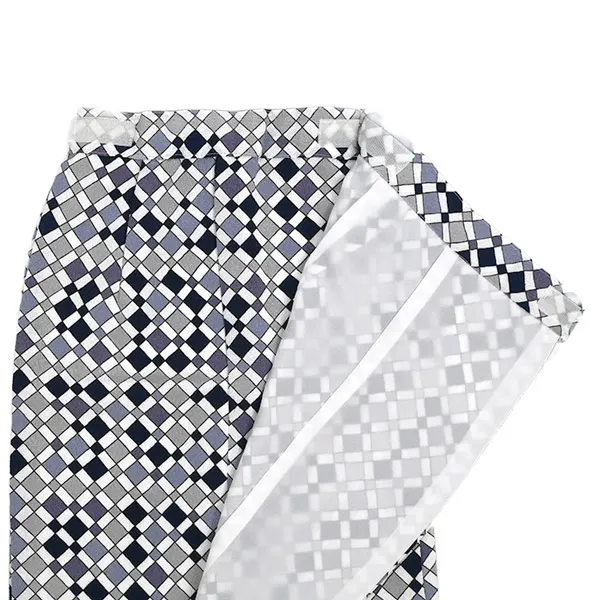 男児(1歳前後)ベビー着物 108 被布 紫/黒/グレー 格子柄 二部式