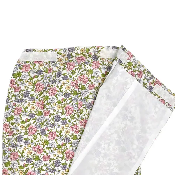 女児 (1歳前後) ベビー着物 073 白 花柄 キラフワニット 二部式被布