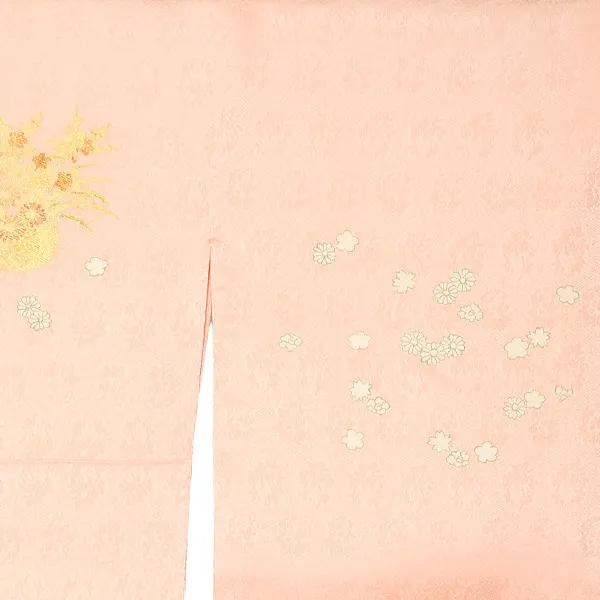 【正絹】訪問着レンタル/ピンク 四季花 花籠 Y026（66）