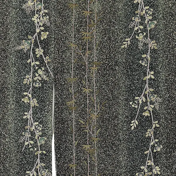 【正絹】訪問着レンタル/黒 橘竹 Y043（65）