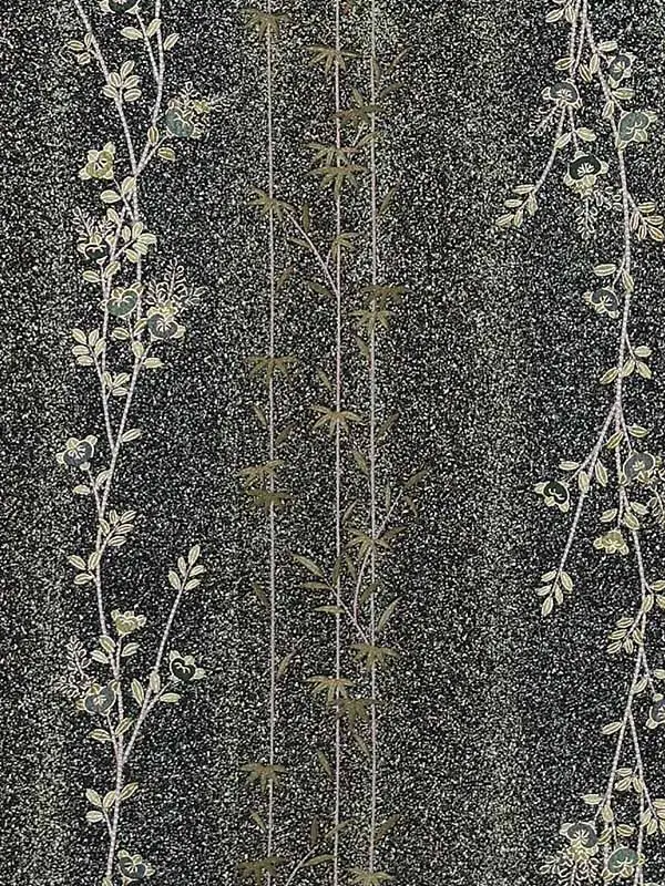 【正絹】訪問着レンタル/黒 橘竹 Y043（65）