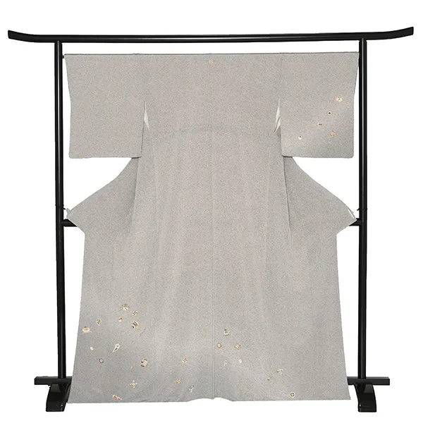 【正絹】訪問着レンタル/グレー 宝尽くし Y050