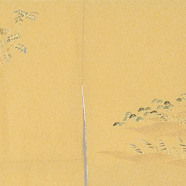 【正絹】訪問着レンタル/からし色 松 Y061（65）