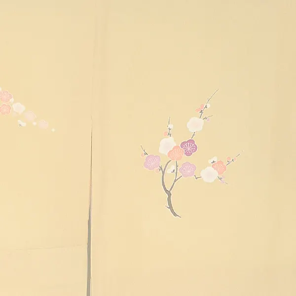 【正絹】訪問着レンタル/ベージュ 四季花 Y085