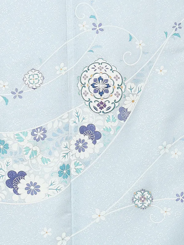 【正絹】訪問着レンタル/四季花 唐花 Z201