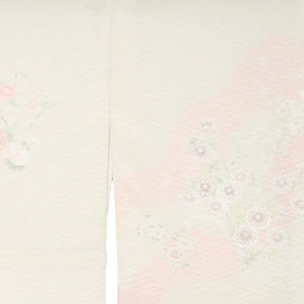 訪問着レンタル/クリーム色 四季草花 Z232