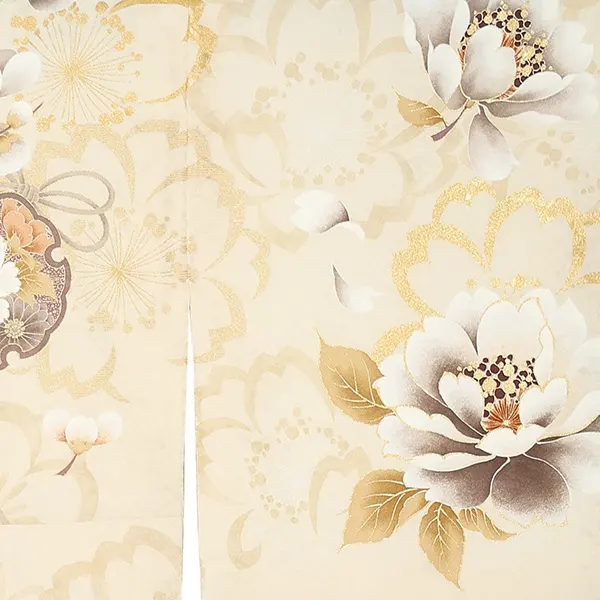 訪問着レンタル/ベージュ 八重桜 Z240